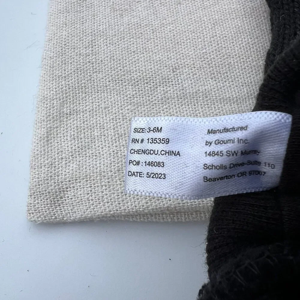 NEW Goumi Kids Shadow Baby Knit Mitts 3-6 mo Organic Cotton Gloves Mittens